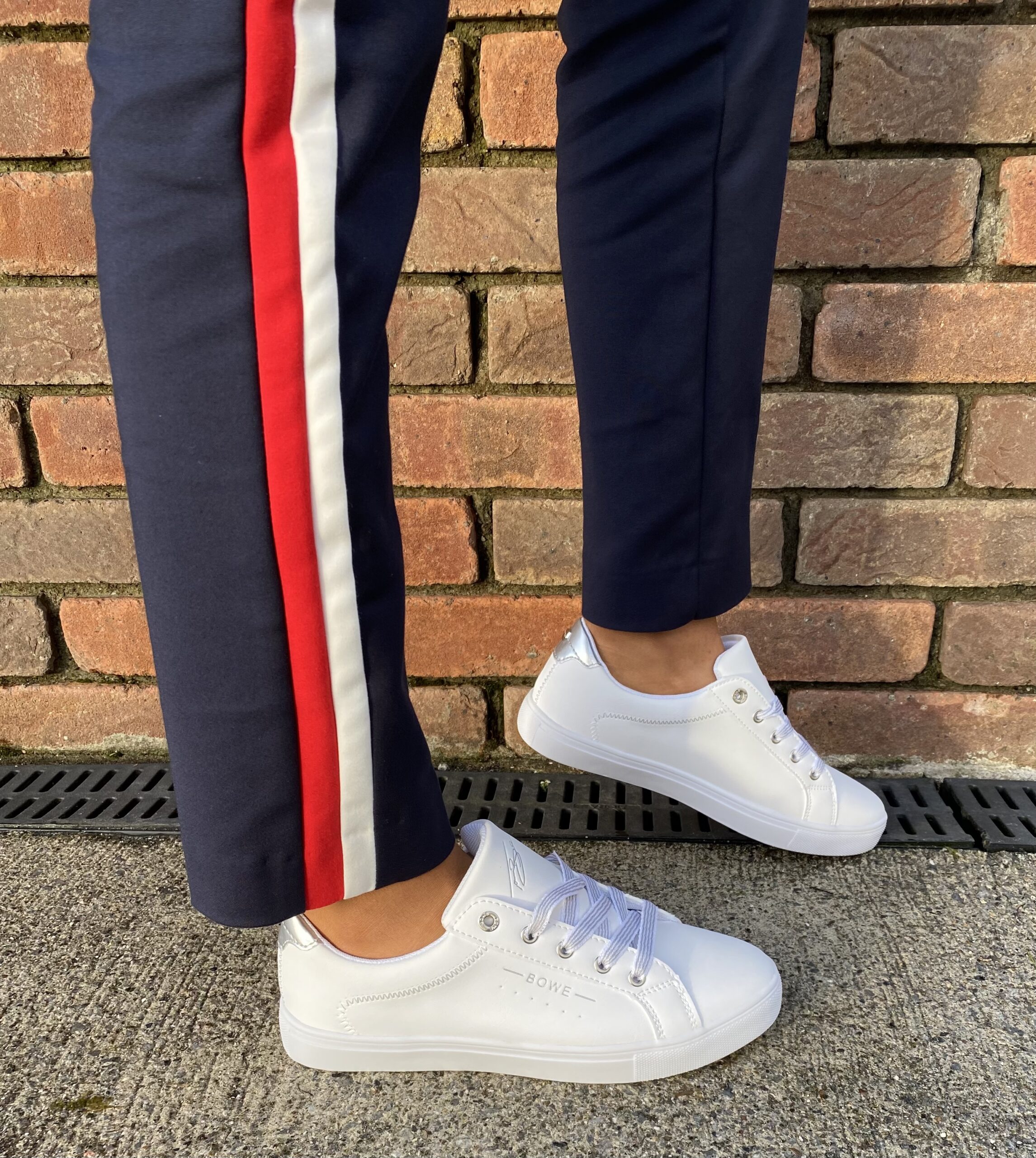 tommy bowe ladies white trainers